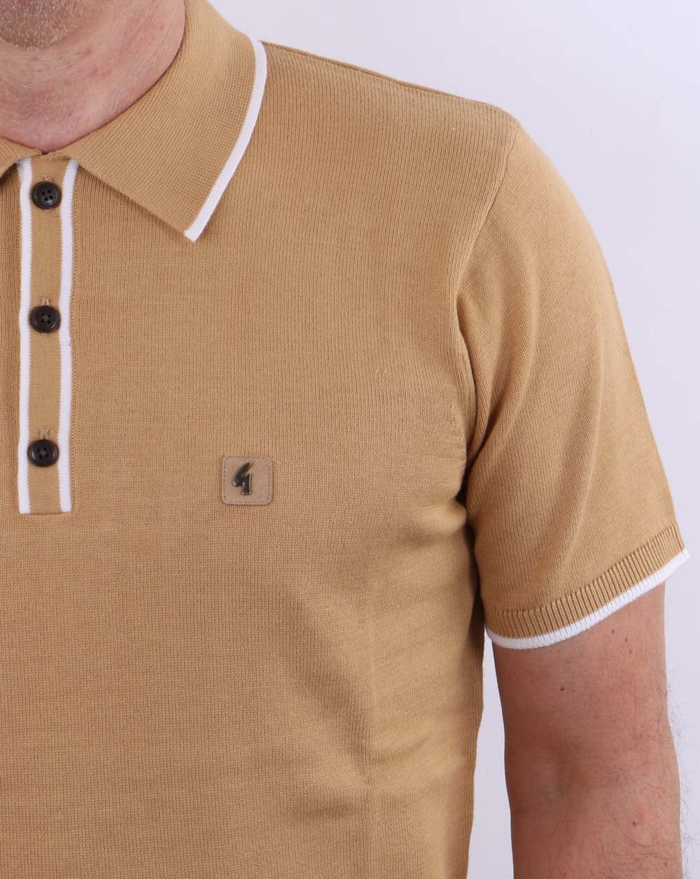 Gabicci Vintage Lineker Polo Sand - Image 2