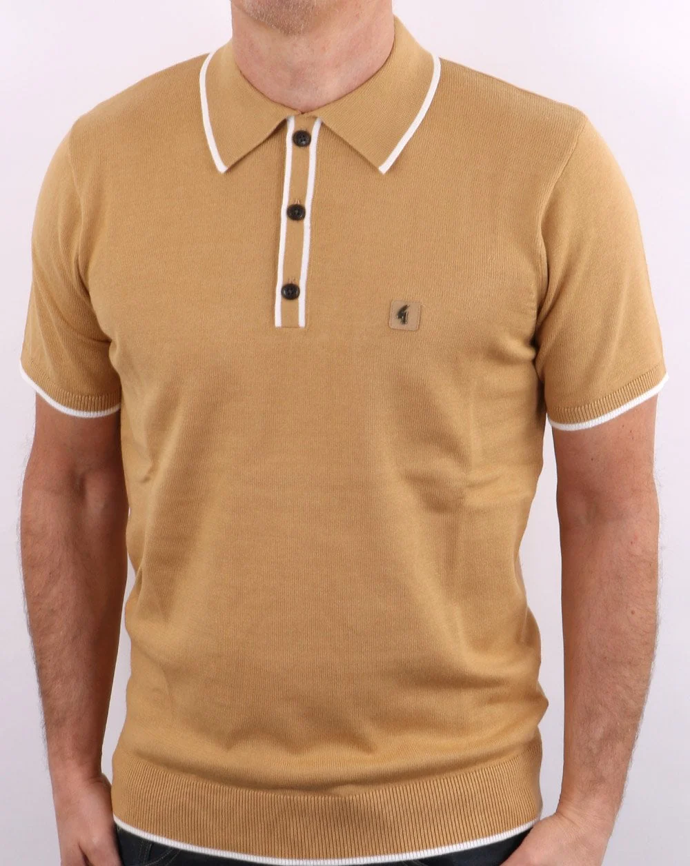 Gabicci Vintage Lineker Polo Sand - Image 3