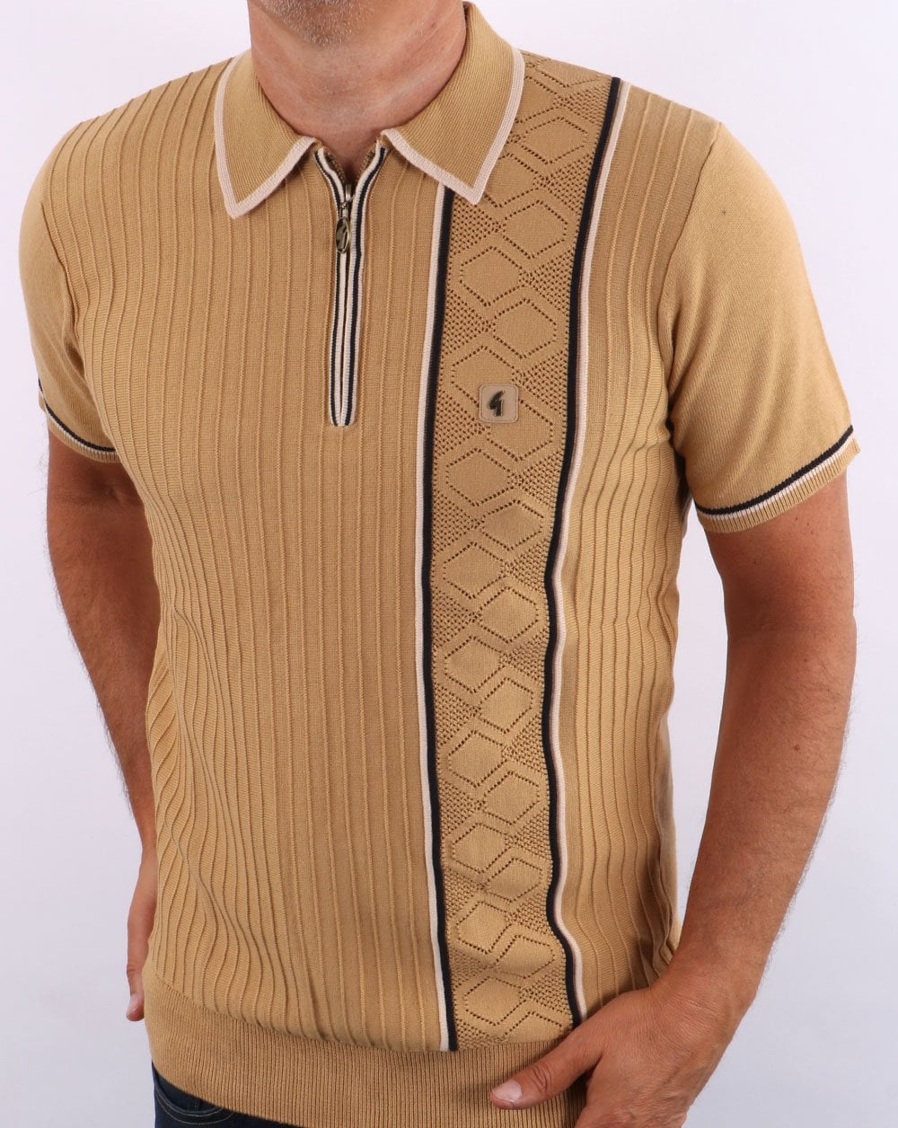 Gabicci Vintage Mcqueen Zip Jumper Sand - Image 2