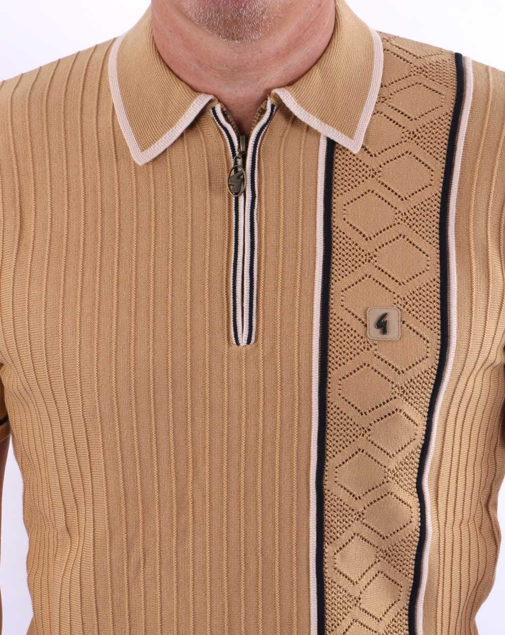 Gabicci Vintage Mcqueen Zip Jumper Sand - Image 3