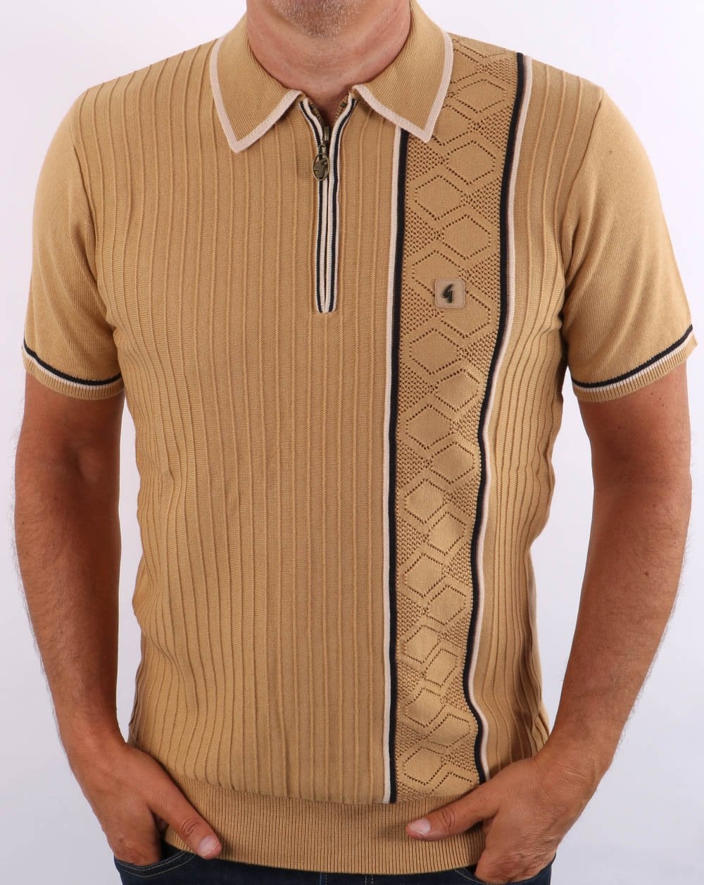 Gabicci Vintage Mcqueen Zip Jumper Sand - Image 4
