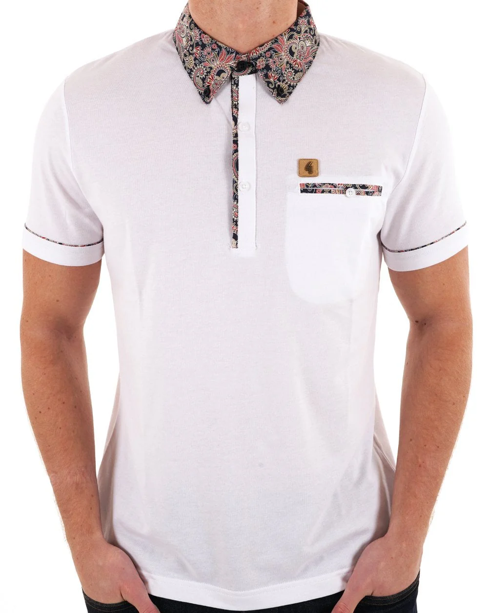 Gabicci Vintage Mooreland Polo Shirt White