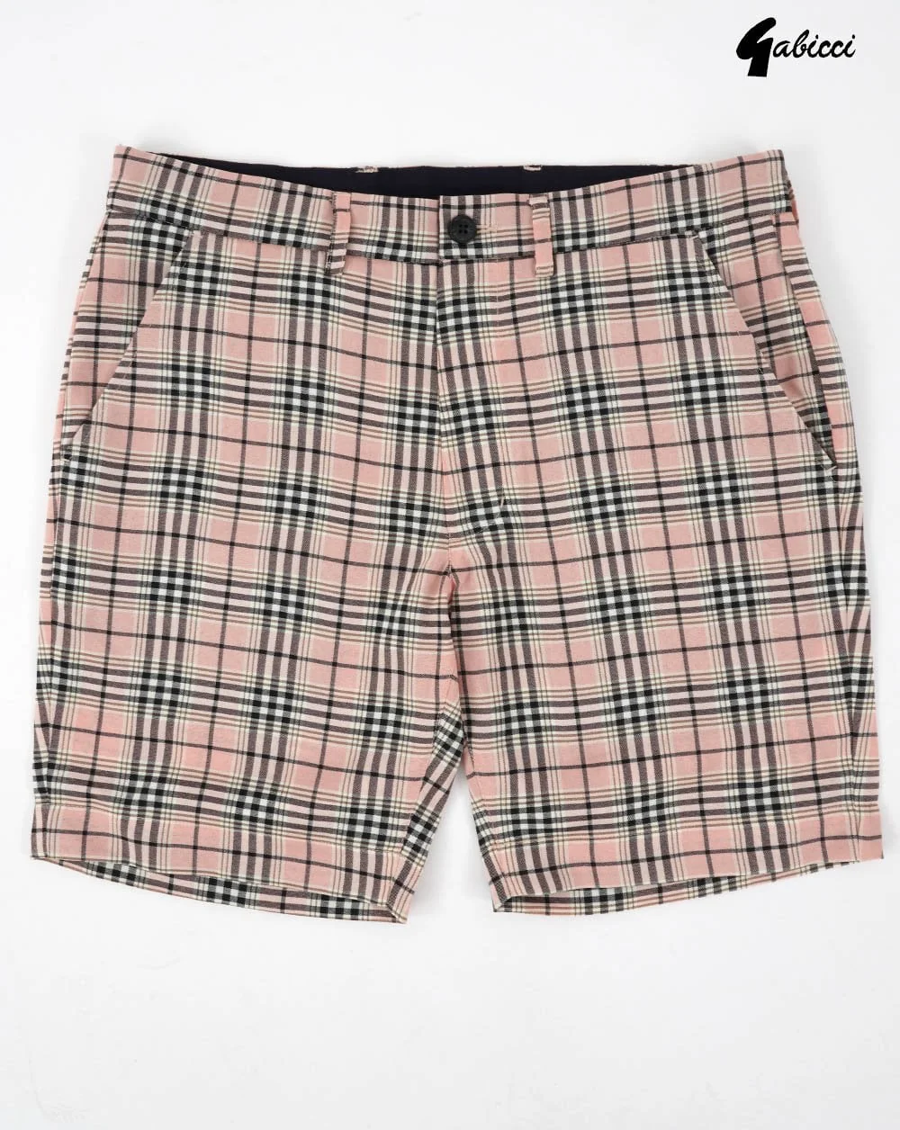 Gabicci Vintage Murphy Check Shorts Pink