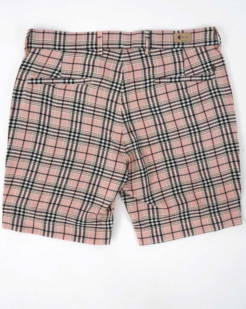 Gabicci Vintage Murphy Check Shorts Pink - Image 3