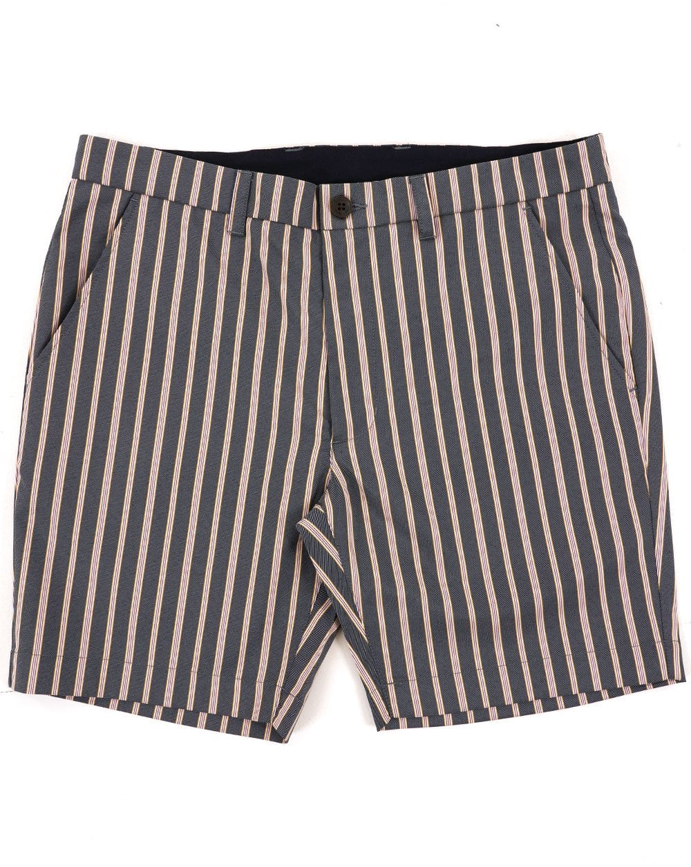 Gabicci Vintage Murphy Striped Shorts Navy - Image 2