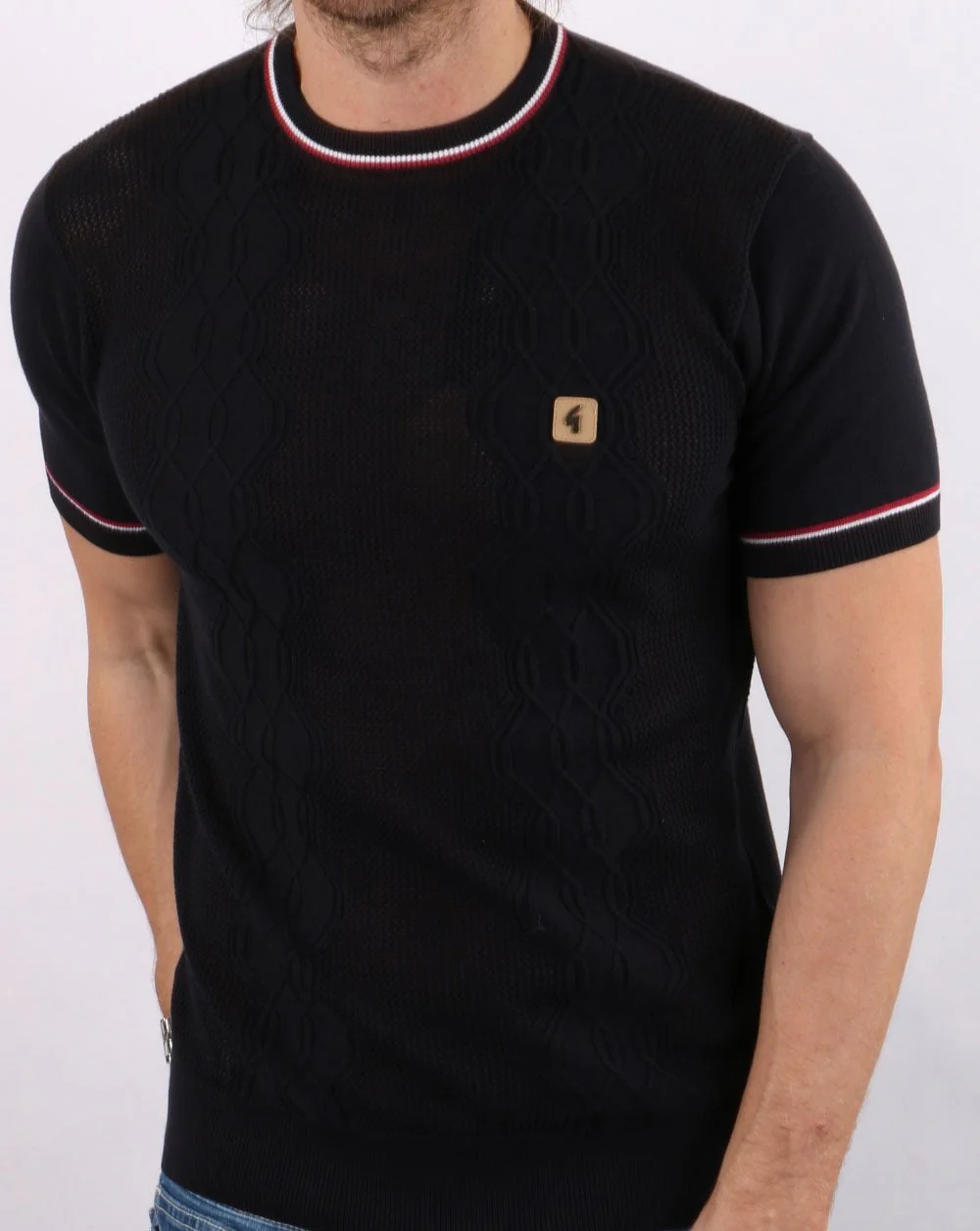 Gabicci Vintage Newman Knit in Navy - Image 3