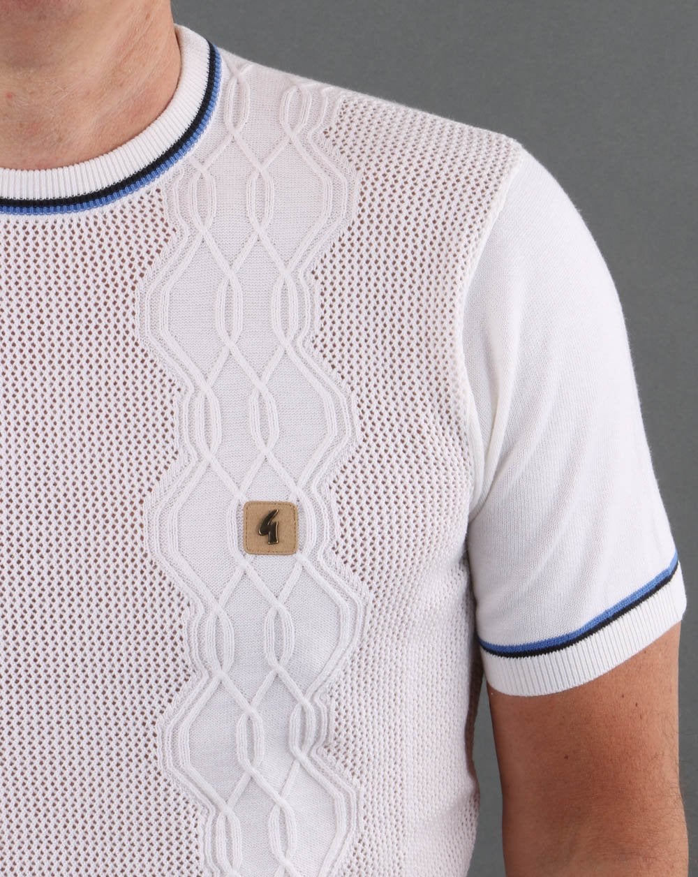 Gabicci Vintage Newman Knit White - Image 3