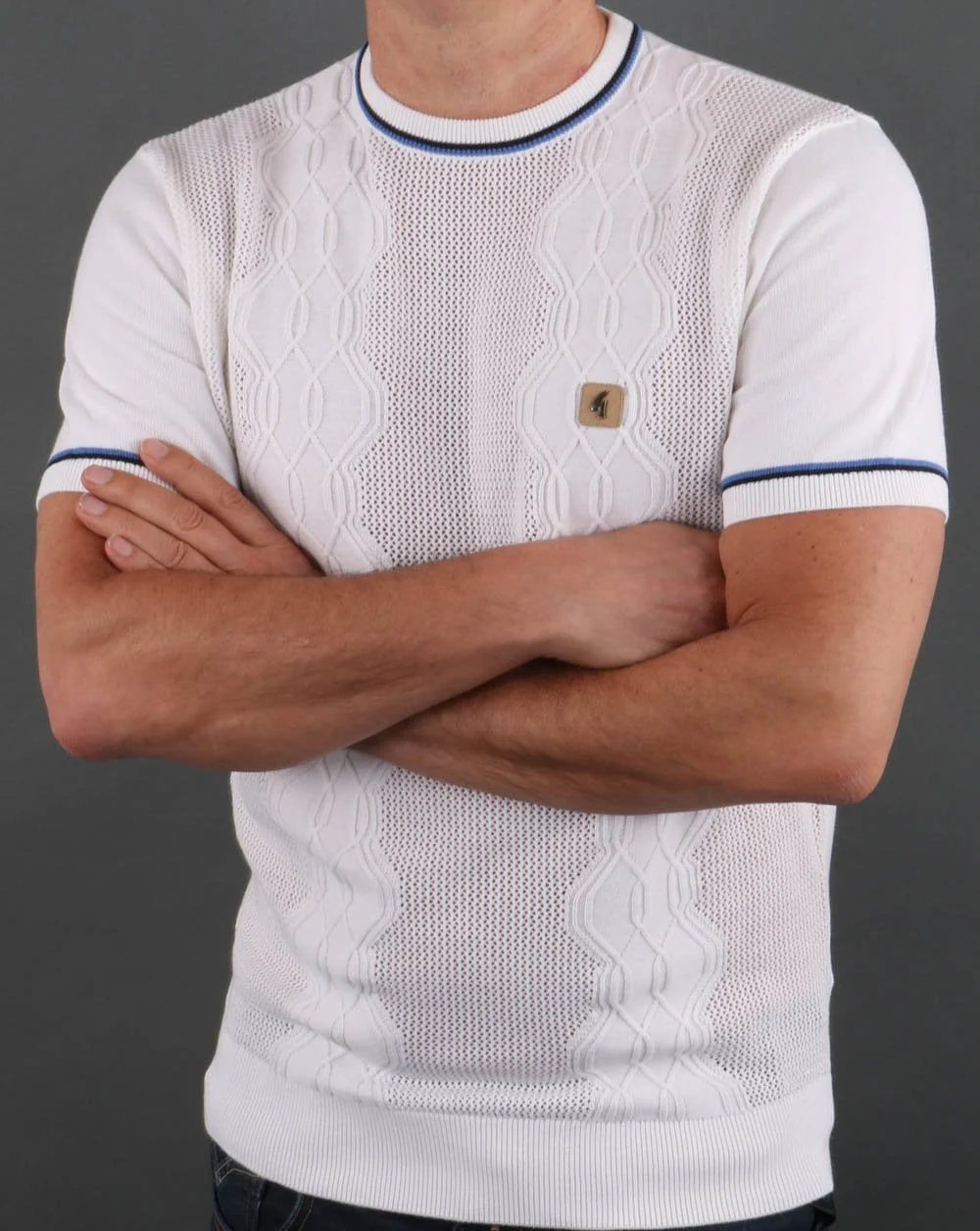 Gabicci Vintage Newman Knit White - Image 4