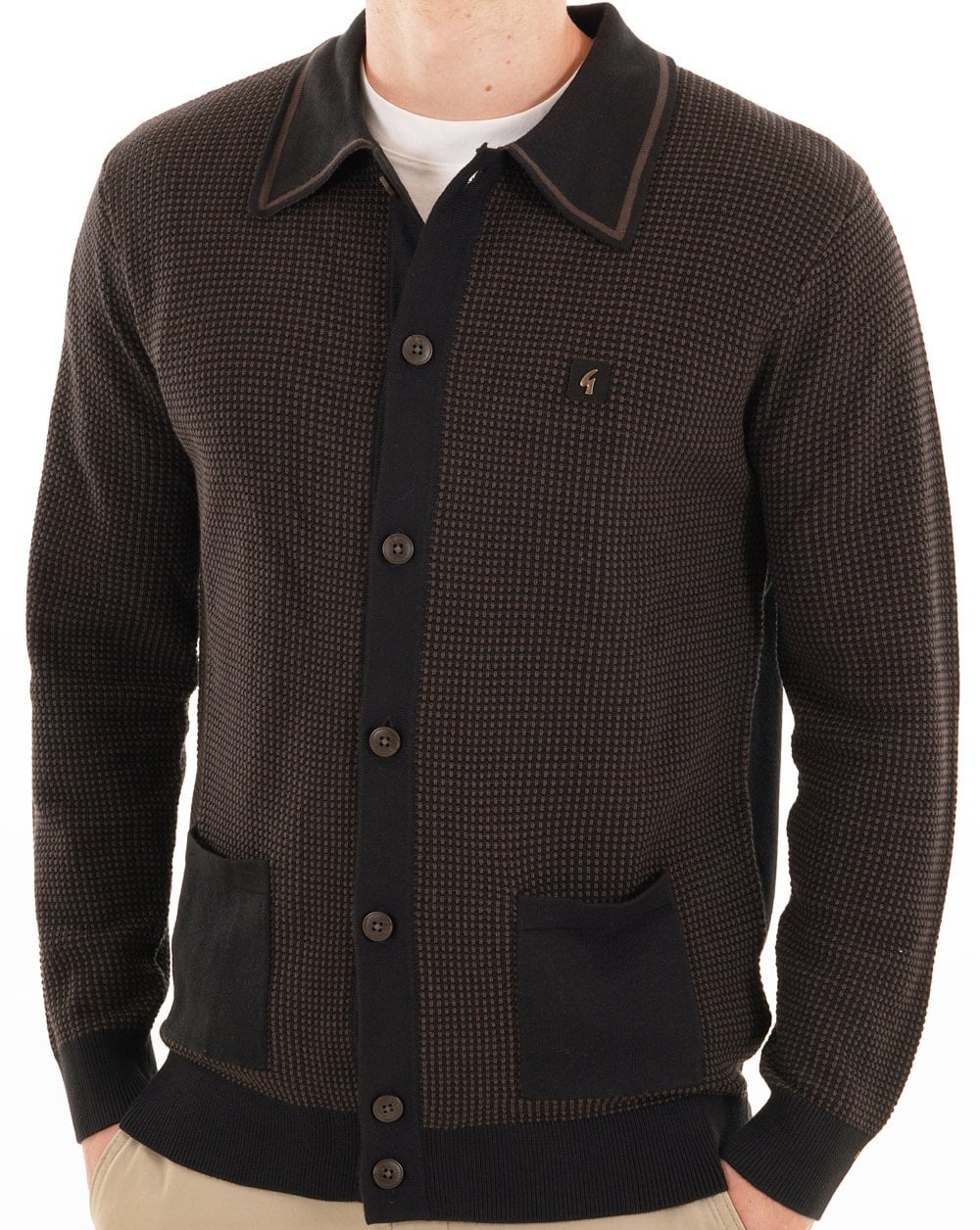 Gabicci Vintage Noel Button Through Knit Black - Image 2