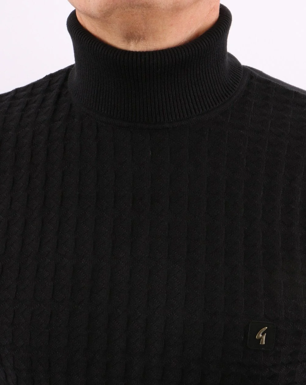 Gabicci Vintage Pacino Roll Neck Black - Image 2