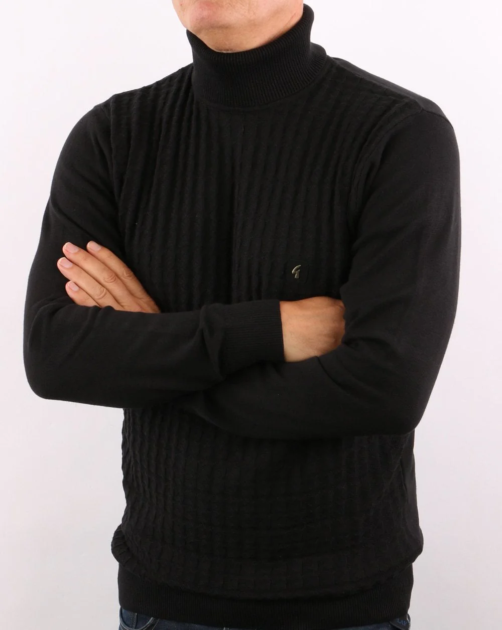 Gabicci Vintage Pacino Roll Neck Black - Image 3