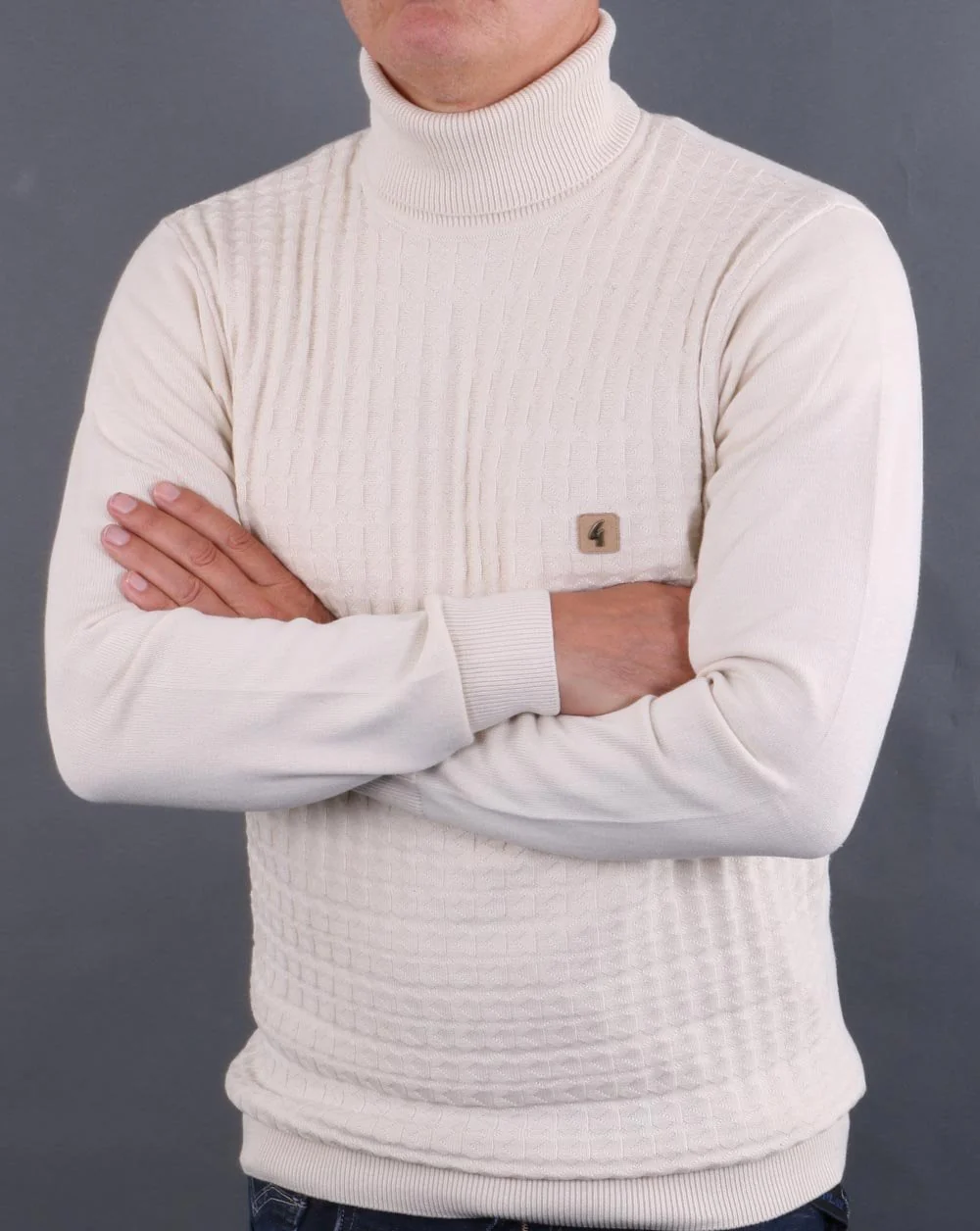 Gabicci Vintage Pacino Roll Neck Cream - Image 4