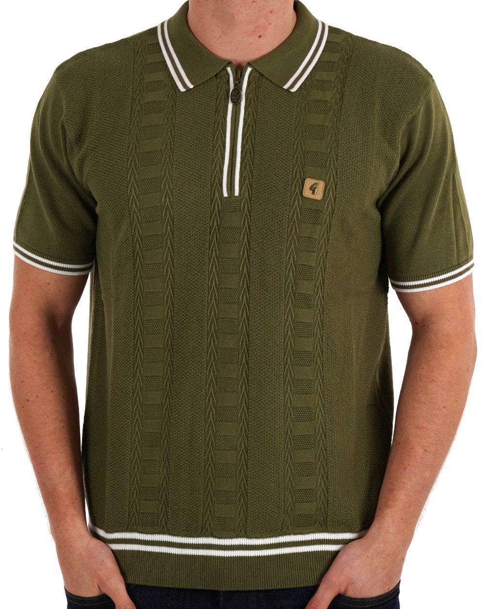 Gabicci Vintage Pausini Knitted Polo Spruce Green