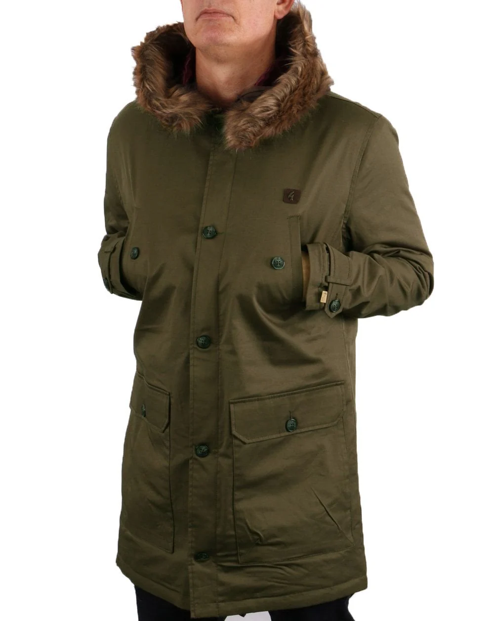 Gabicci Vintage Paxton Parka Green - Image 2