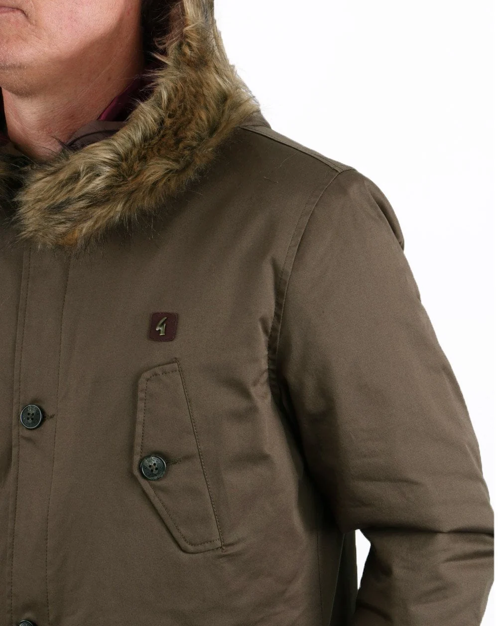 Gabicci Vintage Paxton Parka Green - Image 3