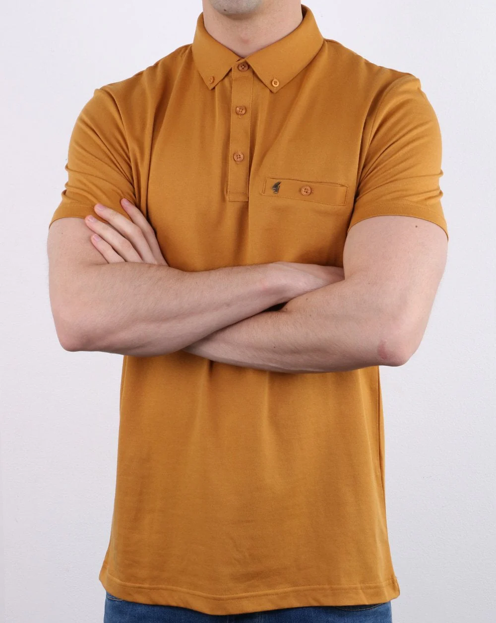 Gabicci Vintage Polo Shirt Hay - Image 3