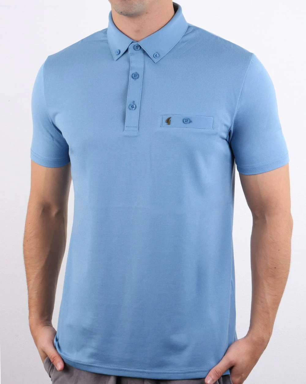 Gabicci Vintage Polo Shirt Shadow Blue