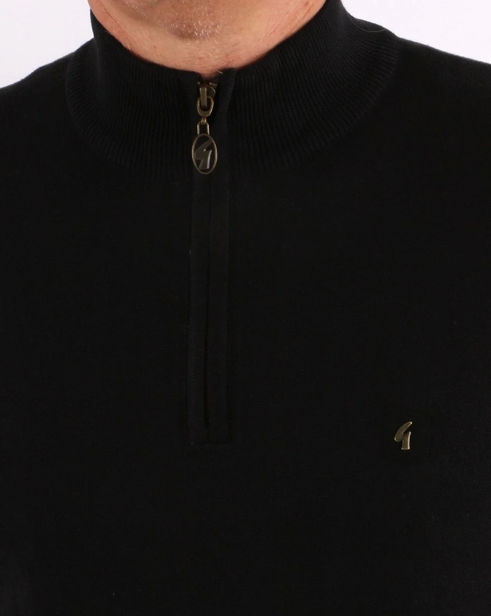 Gabicci Vintage Quarter Zip Black - Image 4