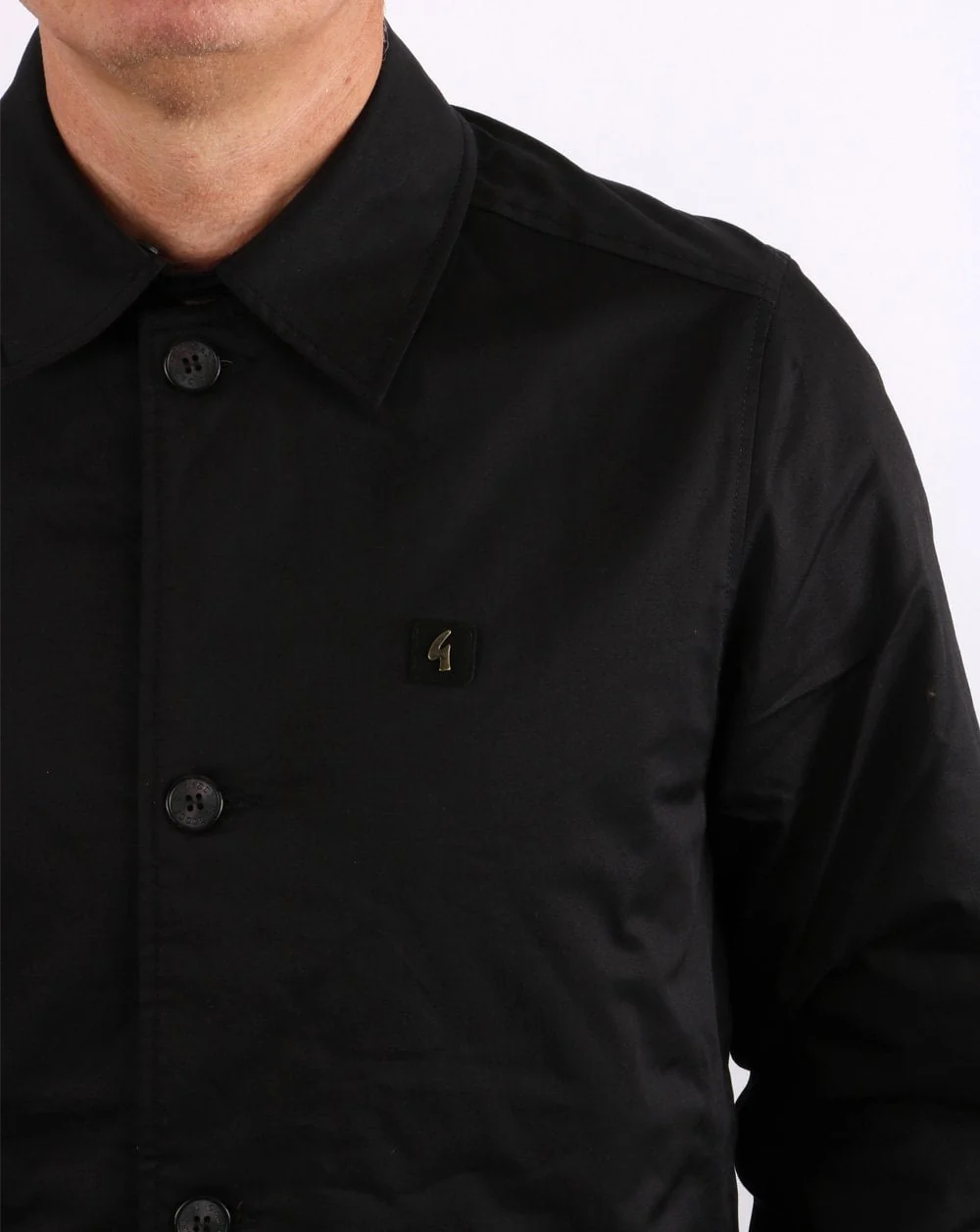 Gabicci Vintage Reversible Short Mac in Black/Port - Image 6