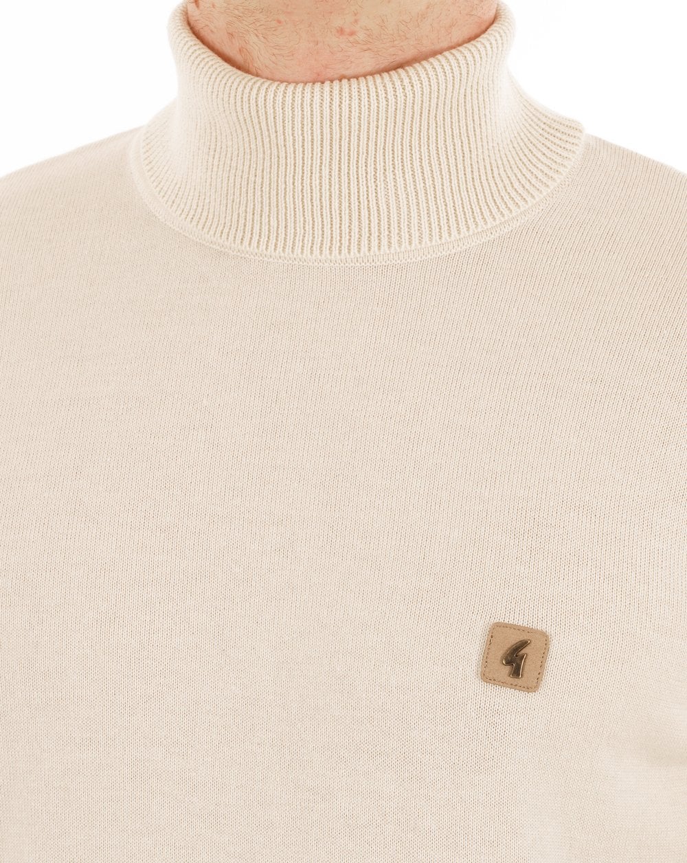 Gabicci Vintage Ricardo Roll Neck Knit Cream - Image 3