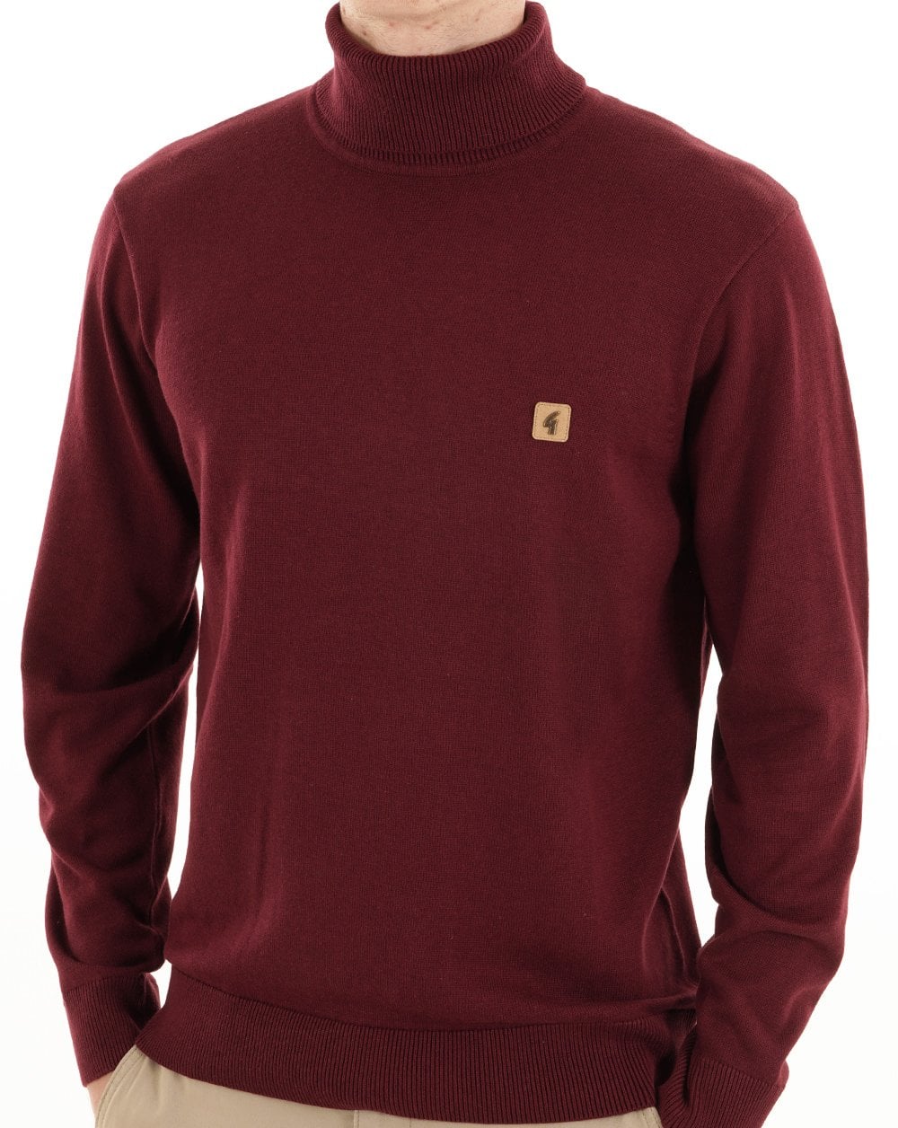 Gabicci Vintage Ricardo Roll Neck Knit Mulberry - Image 3