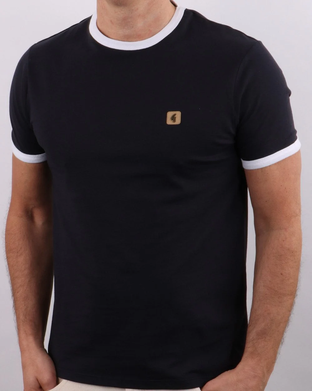 Gabicci Vintage Ringer T-shirt Navy