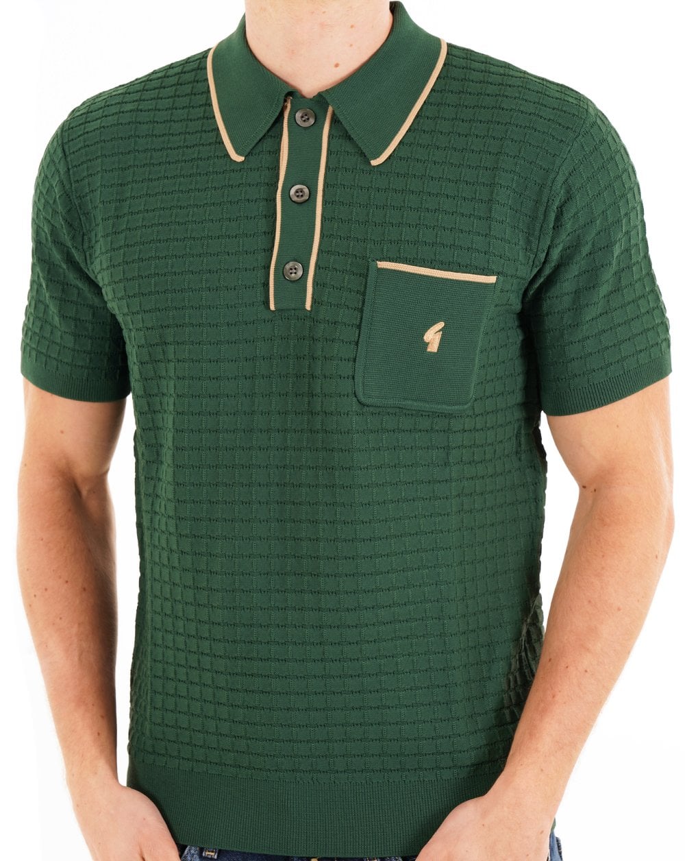 Gabicci Vintage Roy Archive Polo Green - Image 3