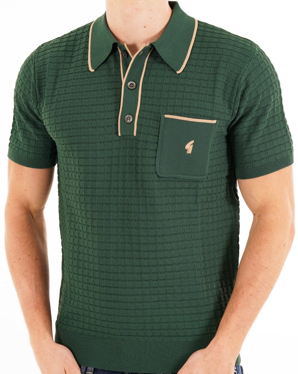 Gabicci Vintage Roy Archive Polo Green - Image 4