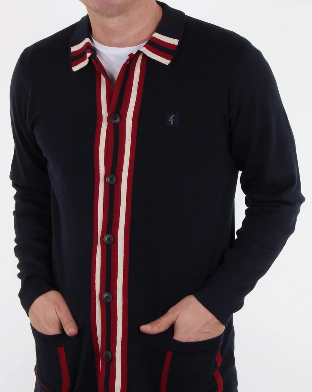 Gabicci Vintage Runway Cardigan Navy - Image 4