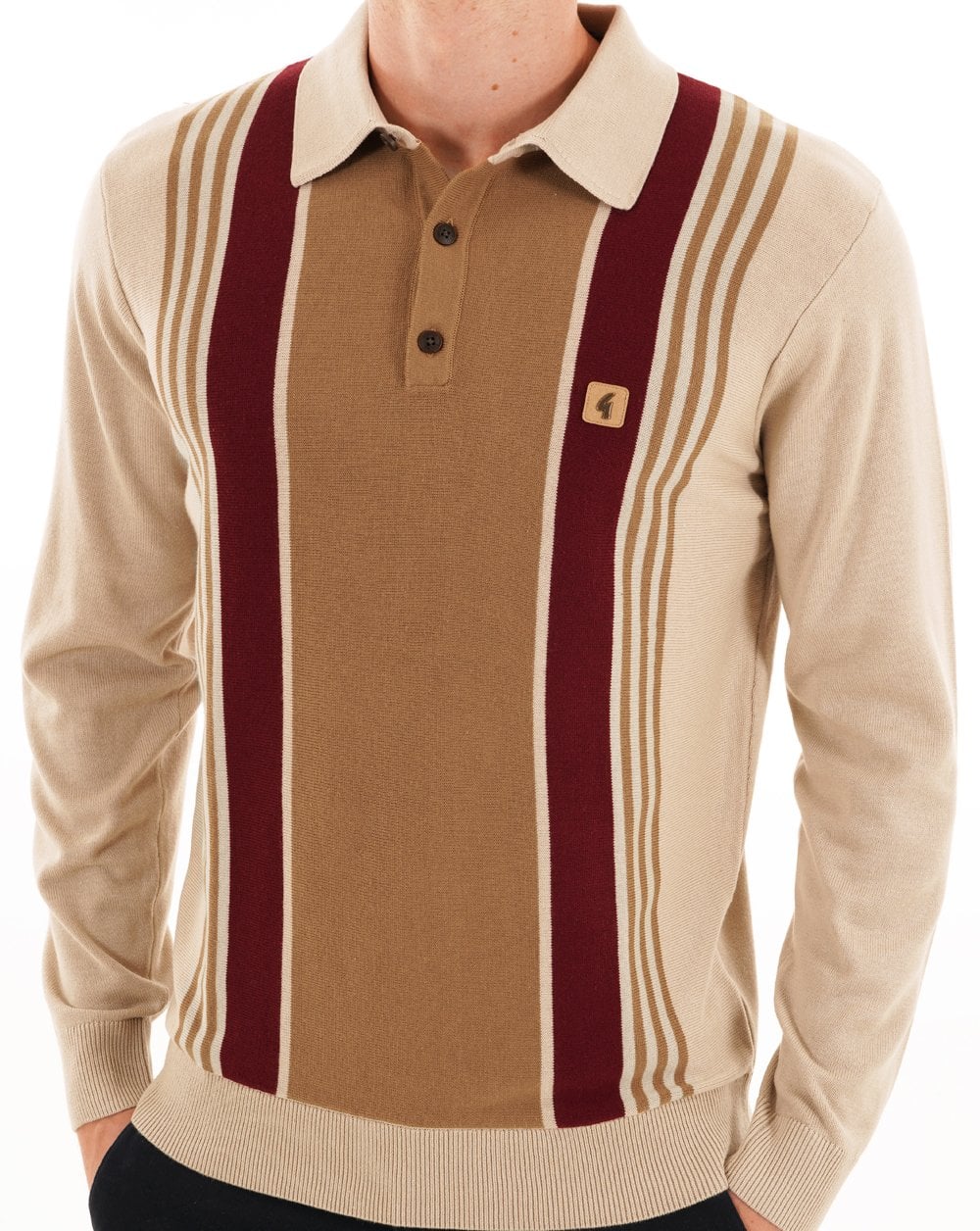 Gabicci Vintage Searle Knitted Polo Linen - Image 4