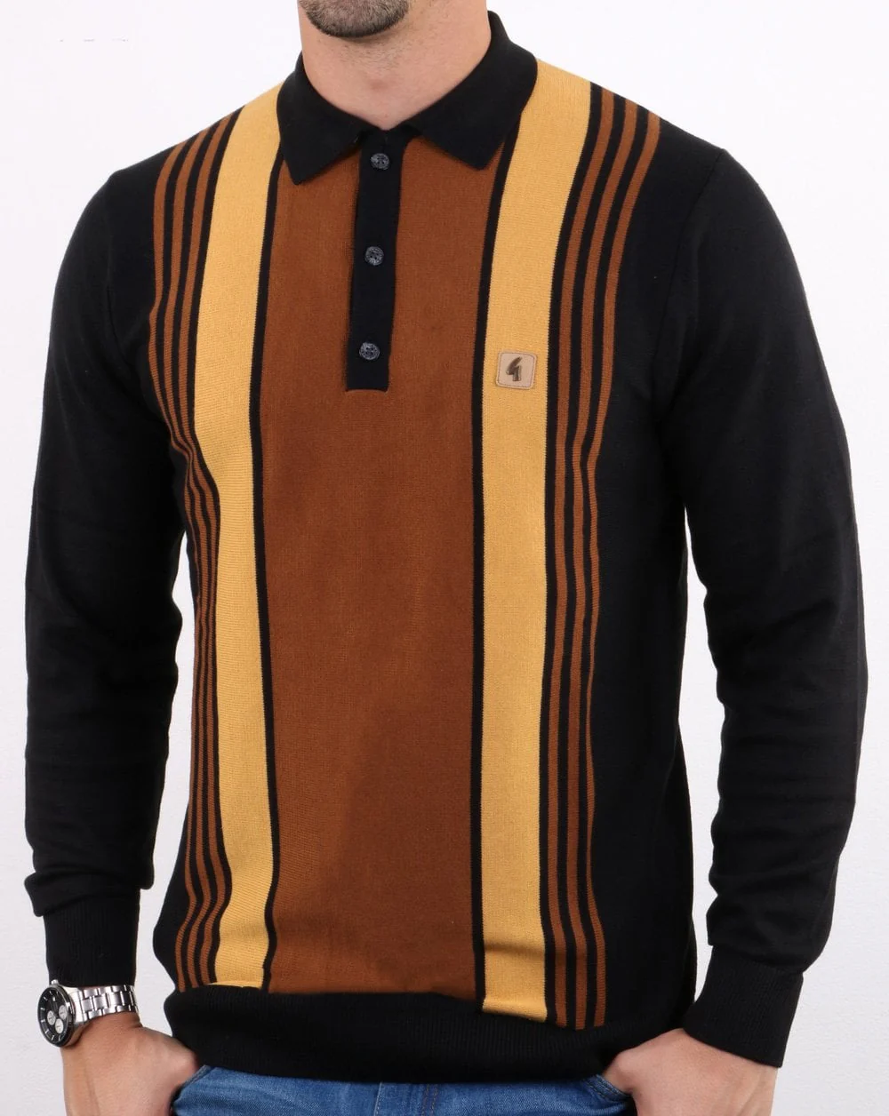 Gabicci Vintage Searle Polo Shirt Black