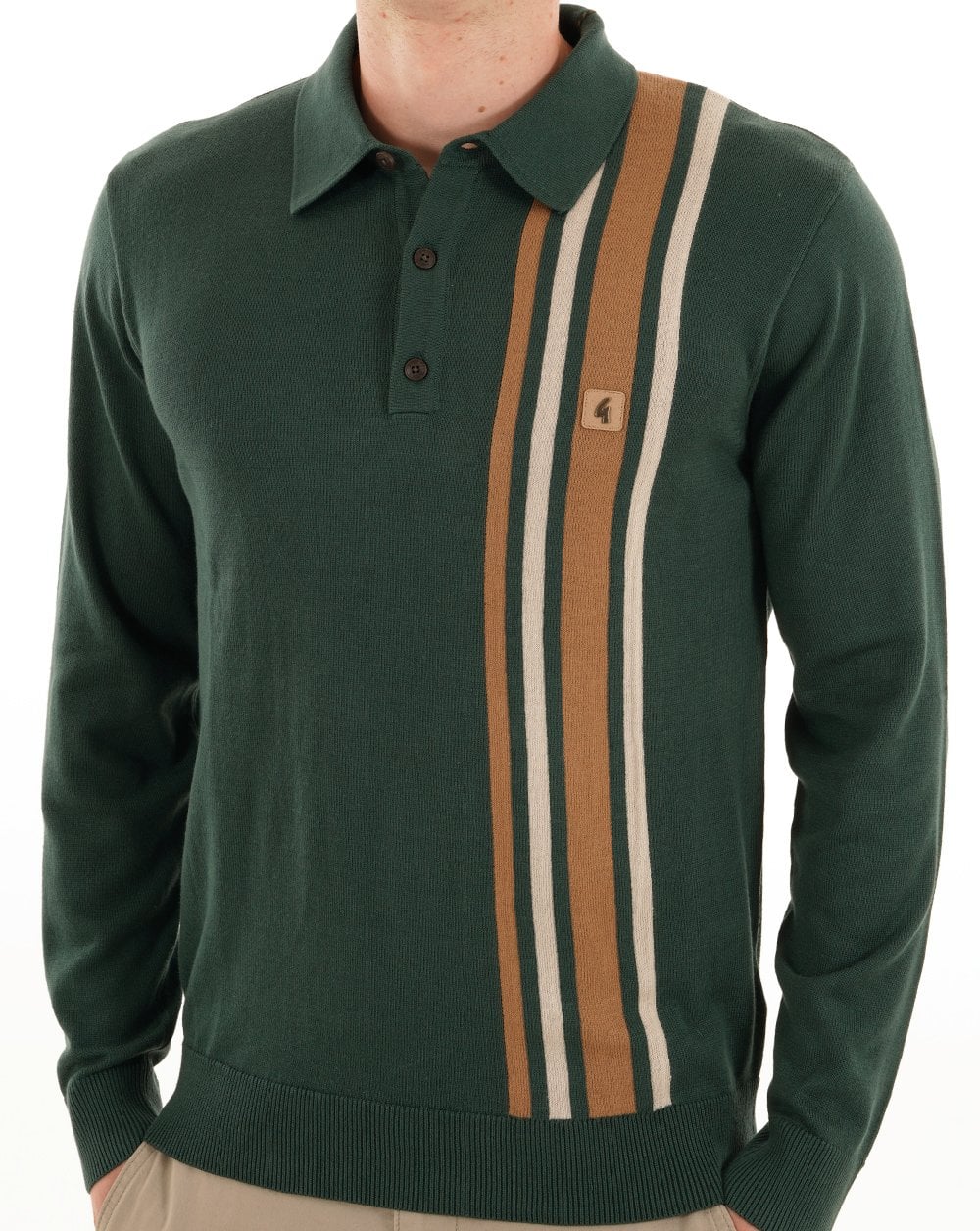 Gabicci Vintage Soda Knit Polo Ivy - Image 2