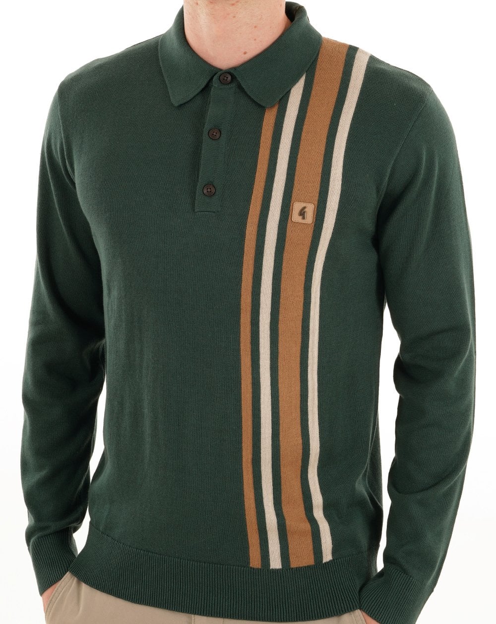 Gabicci Vintage Soda Knit Polo Ivy - Image 3