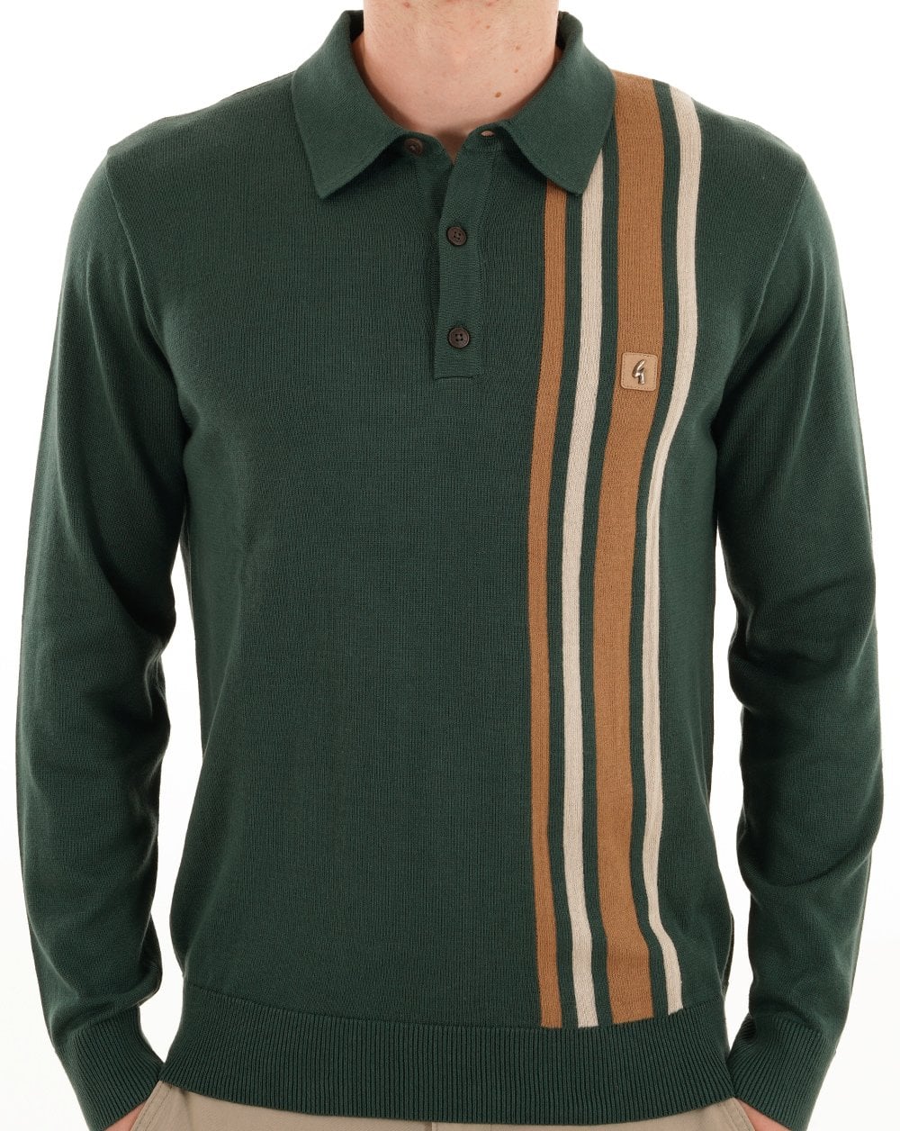 Gabicci Vintage Soda Knit Polo Ivy - Image 4