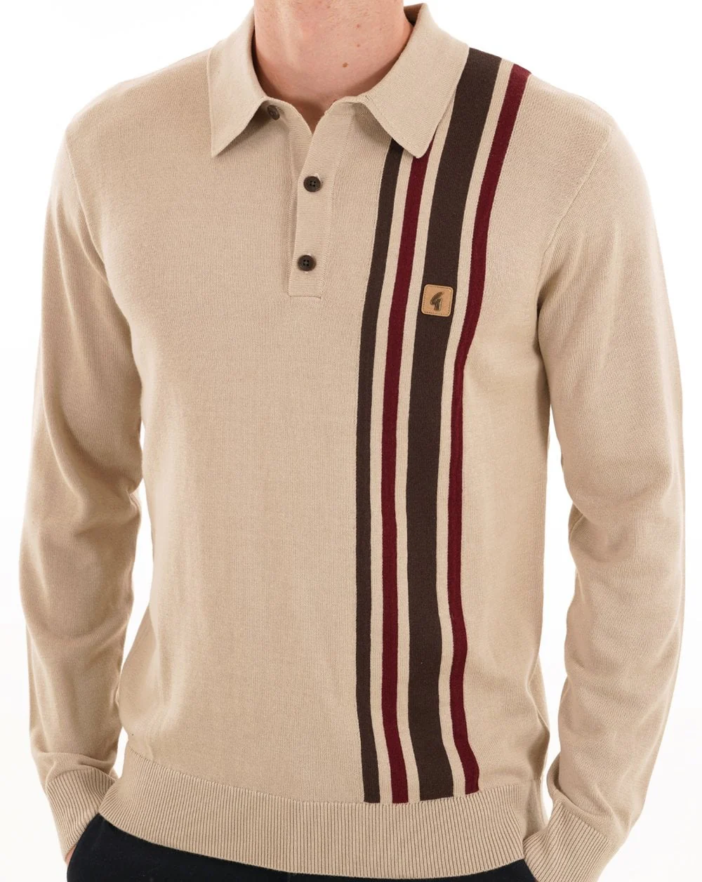 Gabicci Vintage Soda Knit Polo Linen - Image 2