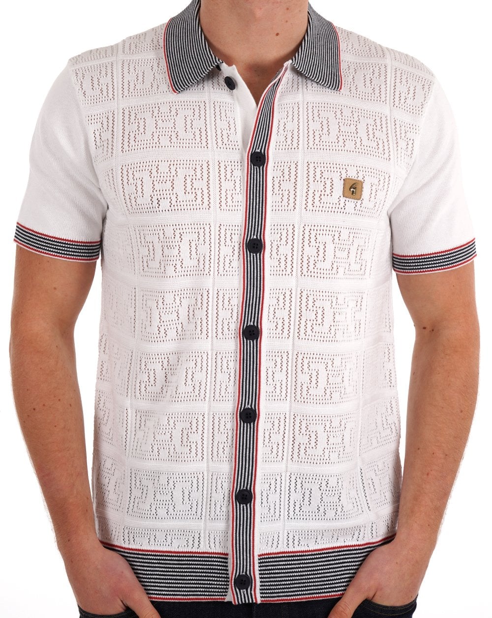 Gabicci Vintage Soul Button Cardigan White - Image 3