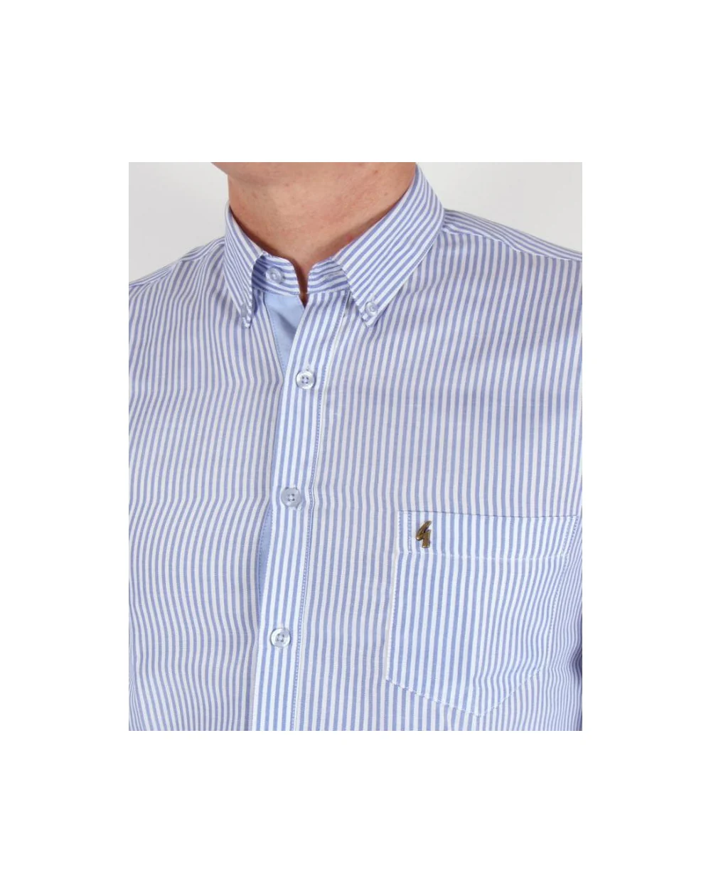 Gabicci Vintage Striped Shirt Blue/white - Image 2