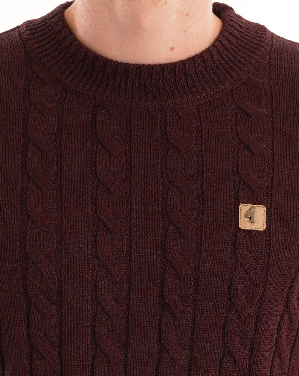 Gabicci Vintage Temor Cable Knit Mulberry - Image 2