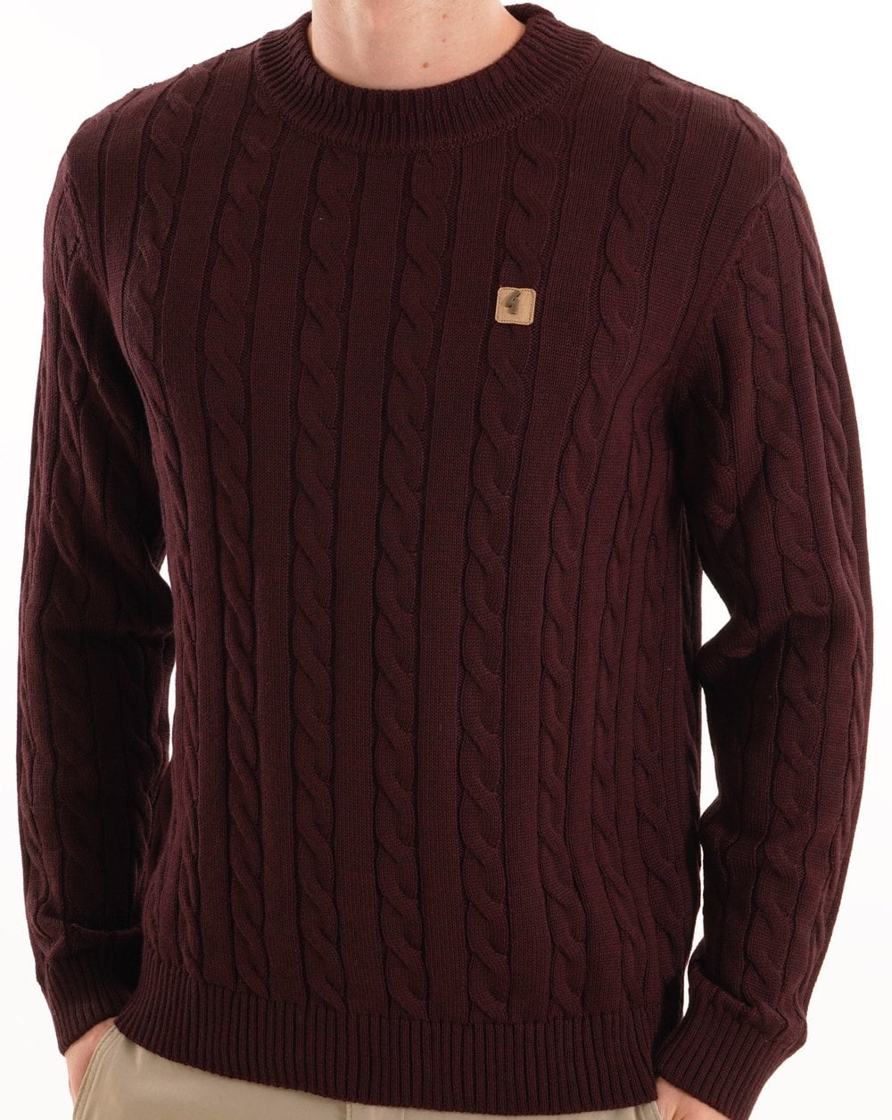 Gabicci Vintage Temor Cable Knit Mulberry - Image 3