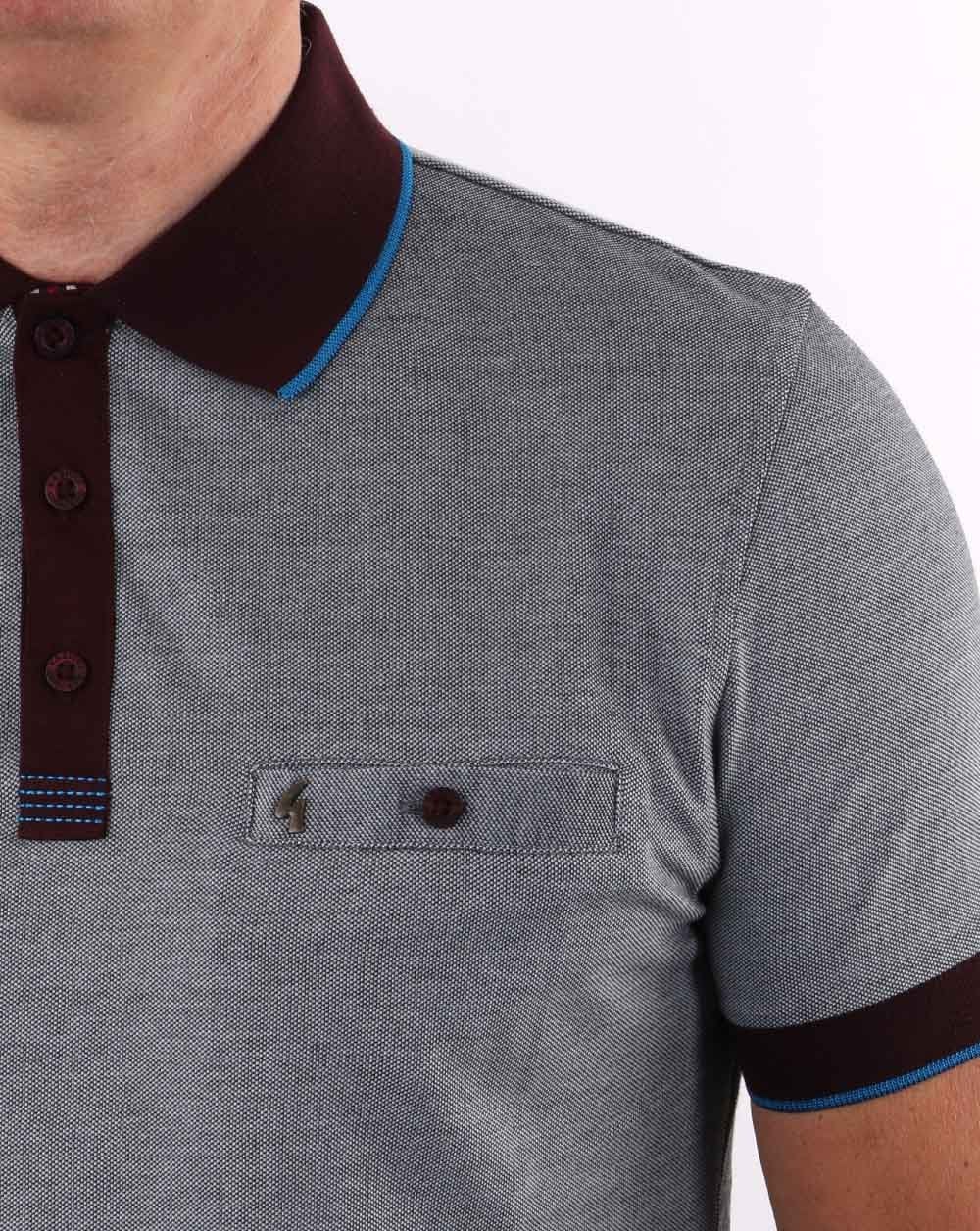 Gabicci Vintage Two Tone Polo Navy / Grey - Image 2