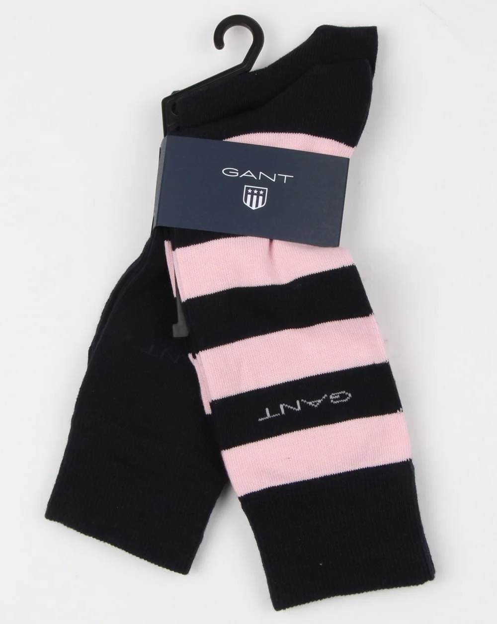 Gant 2 Pack Bar Stripe Socks Shadow Rose - Image 2