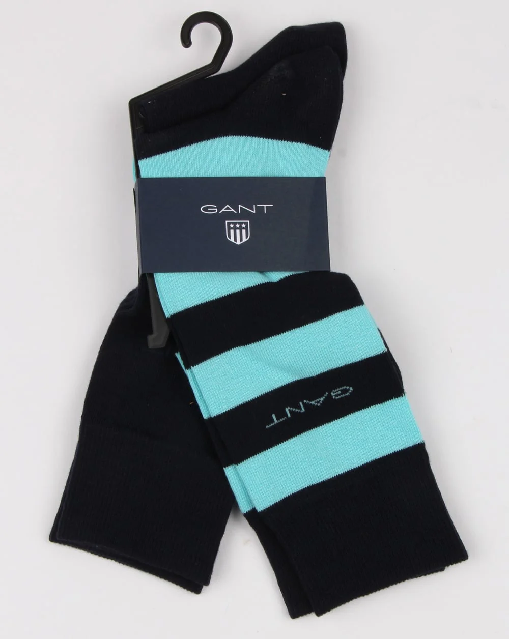 Gant 2 Pack Bar Stripe Socks Topaz Blue - Image 2