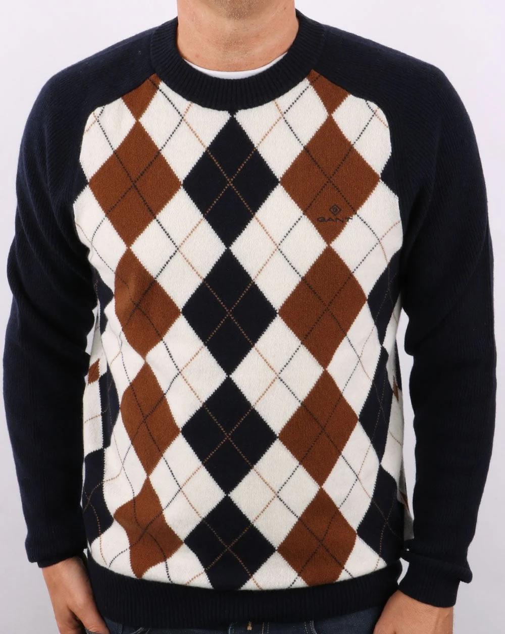 Gant Argyle Crew Neck Navy