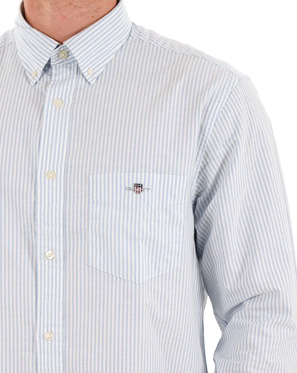 Gant Banker Stripe Oxford Shirt Light Blue - Image 2