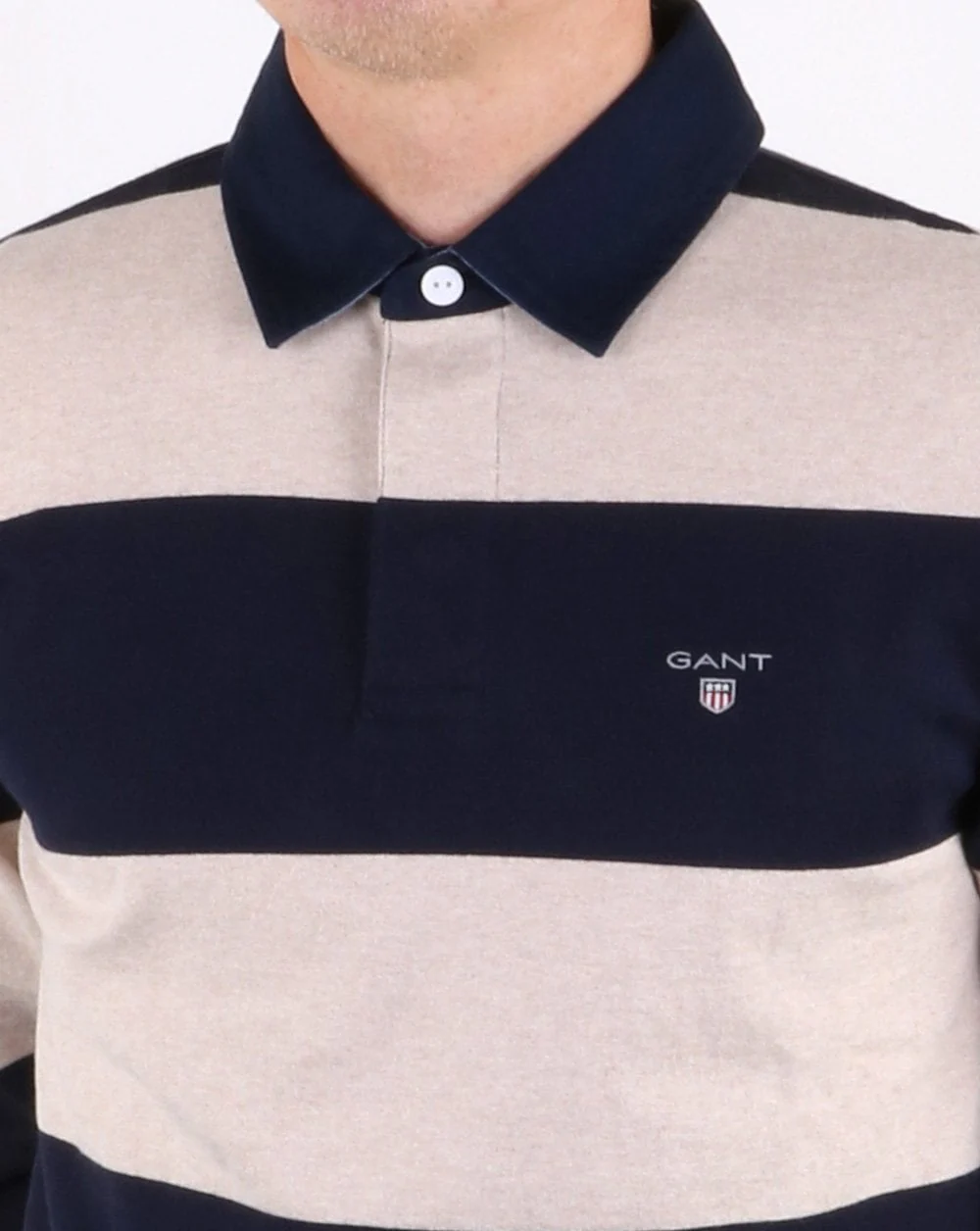 Gant Barstripe Heavy Rugger Rugby Seed Melange - Image 4