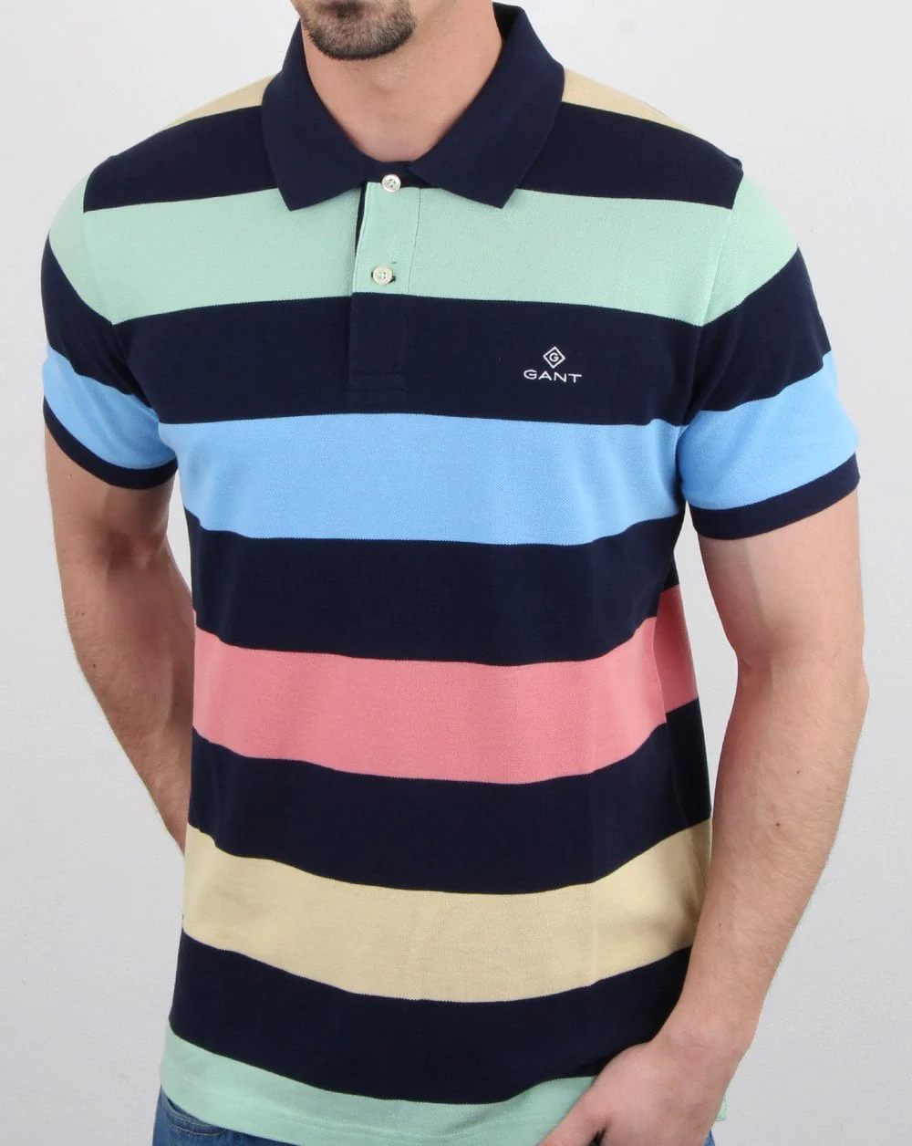 Gant Barstripe Pique Rugger Multi - Image 3