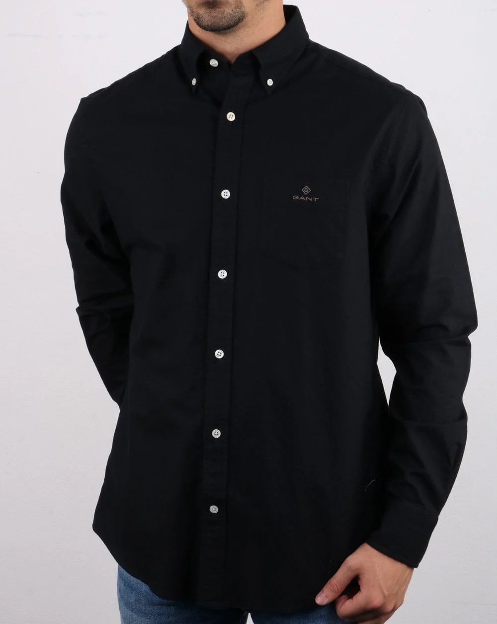 Gant Beefy Oxford Shirt Black - Image 2