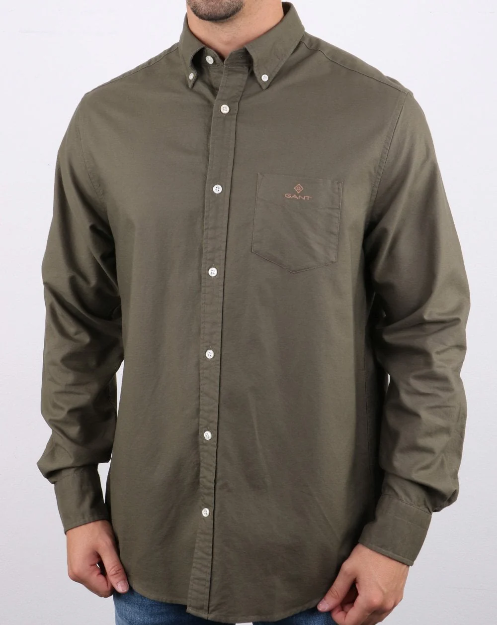 Gant Beefy Oxford Shirt Green