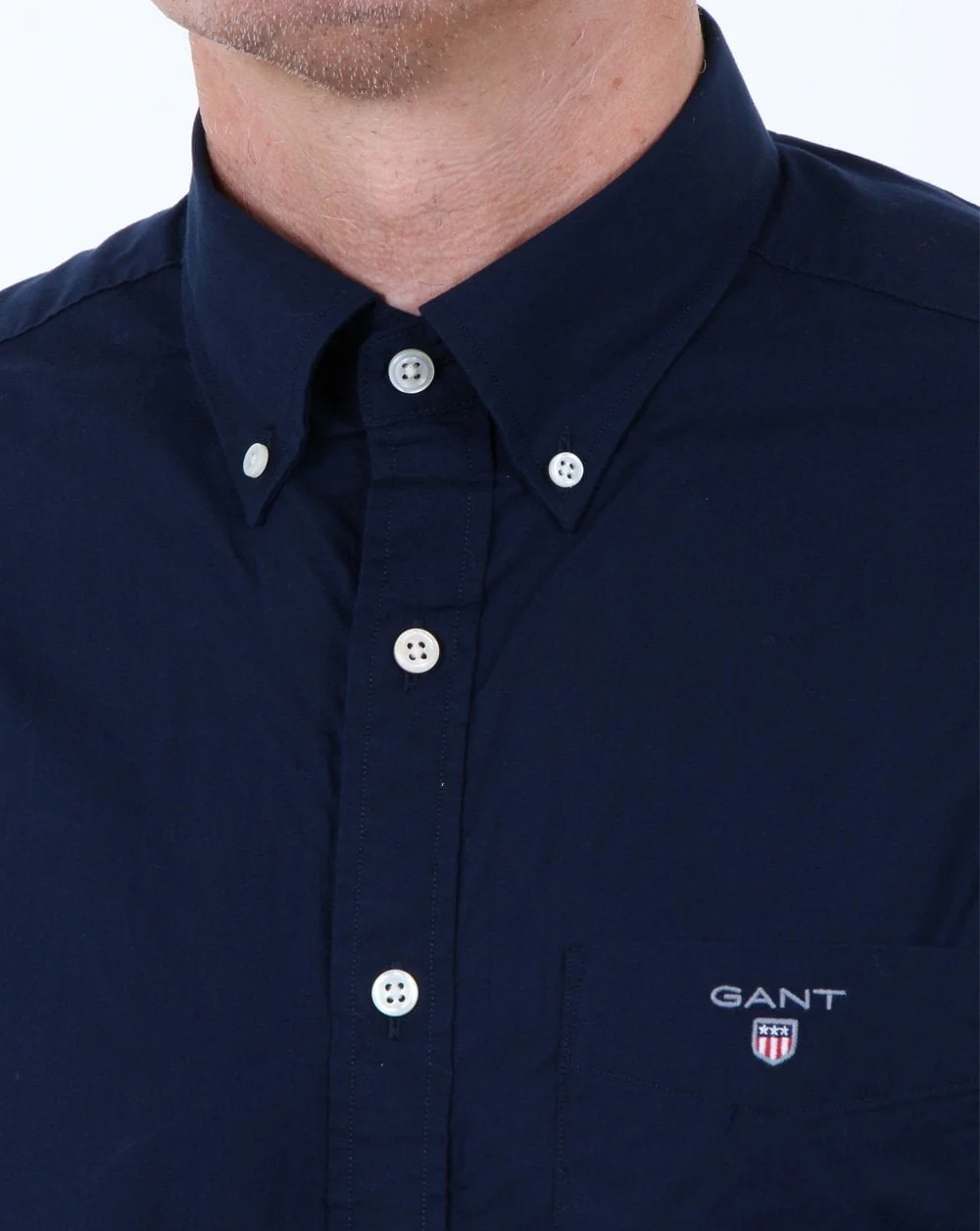Gant Broadcloth Shirt Navy - Image 4