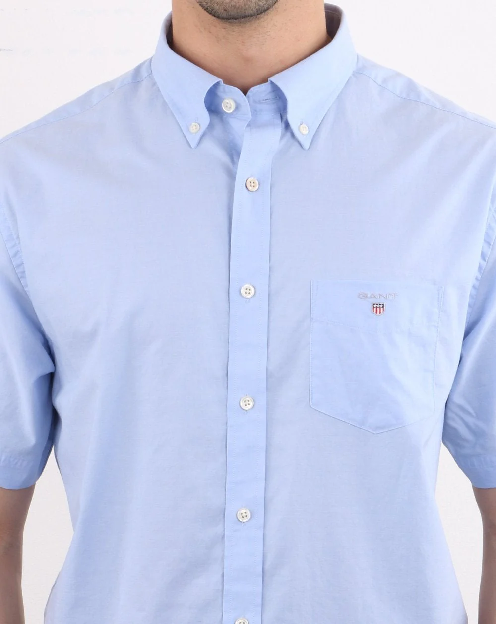 Gant Broadcloth Short Sleeve Shirt Hamptons Blue - Image 2